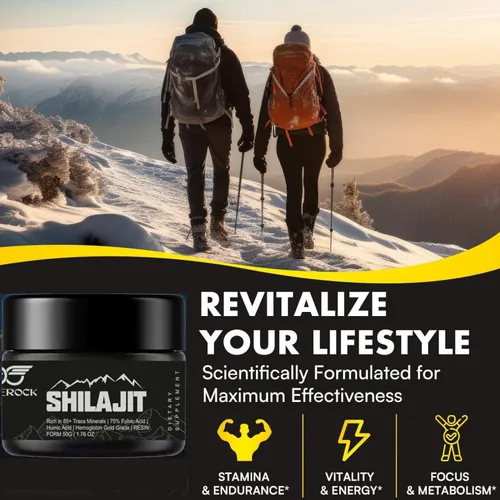Vista 7 de Shilajit - Resina Shilajit orgánica pura del Himalaya 500 mg de máxima potencia, natural orgánica Shilajit resina con más de 85 oligominerales, 75%