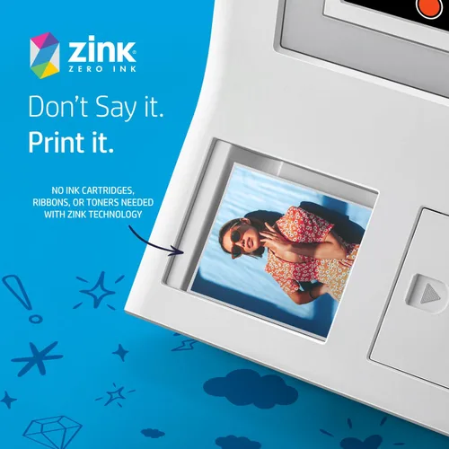 Vista 5 de HP Sprocket - Papel fotográfico Zink de 3.5 x 4.25 pulgadas, con respaldo adhesivo (20 unidades) compatible con piñones de 3 x 4, impresora