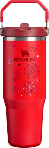 Vista 137 de STANLEY IceFlow 2.0 - Vaso con pajilla abatible con asa, 30 onzas, tapa giratoria y popote abatible, botella de agua a prueba de fugas, acero Tiza