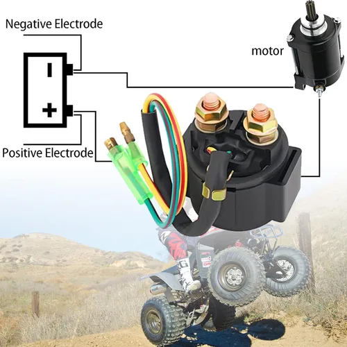 Vista 4 de Relé solenoide de arranque para Honda Fourtrax 300 TRX300EX 1993 1994 1995 1996 1997 1998 1999 2000 2001 2002 2003