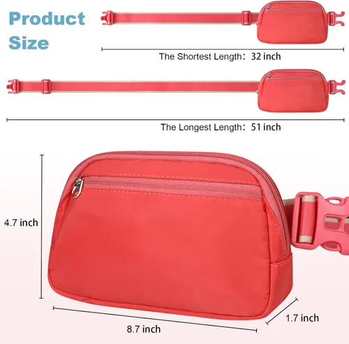 Vista 6 de JKhandy Riñonera para mujeres y hombres, bolsa cruzada para mujer a la moda, pequeñas riñoneras para entrenamiento, correr, senderismo, viajes