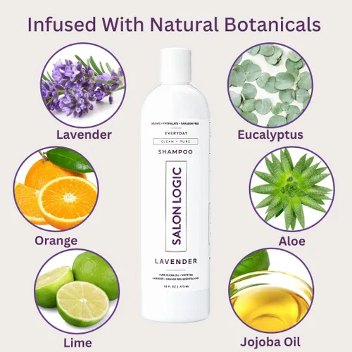 Vista 6 de SalonLogic Acondicionador limpio y puro para uso diario, lavanda, productos de calidad de salón, con aroma natural, repara el cabello dañado