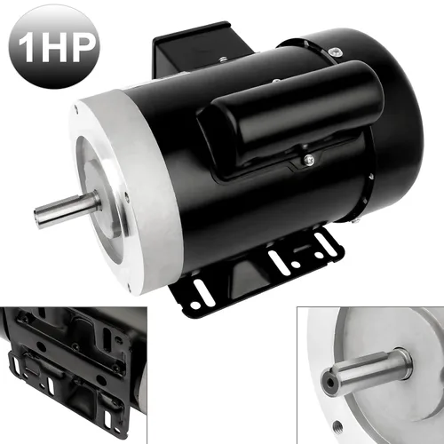 Vista 2 de 1 HP Motor eléctrico de uso general monofásico Motor 3450 RPM 115/230V 11.2/5.6A 56C Marco TEFC CW/CCW