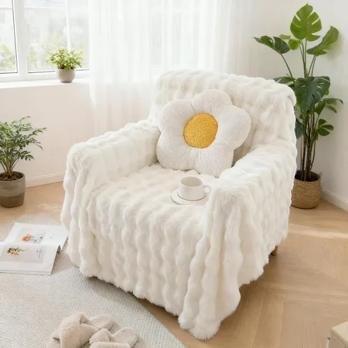 Vista 53 de HANDONTIME Fundas de Sofá Sillón Funda de Sofá Boho para Perros Caqui Funda de Sofá con Borlas Silla Reclinable Funda de Futón Lavable 1 Cojín Sofá