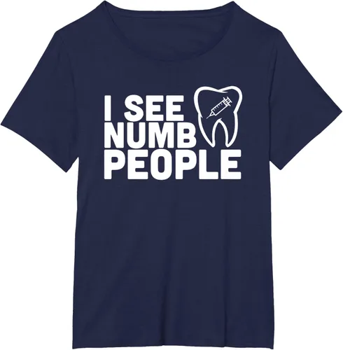 Vista 17 de I see Numb People - Camiseta de regalo para dentista dental, Negro, S