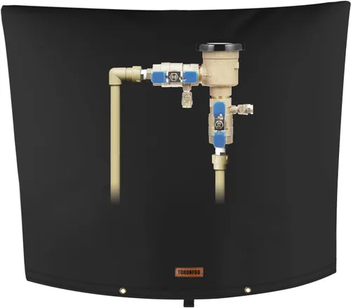 Vista 17 de Cubierta aislante de tubería para prevención de reflujo (5°F) – Bolsa aislada para válvula de aspersor de riego – Cubierta de bomba de pozo de agua
