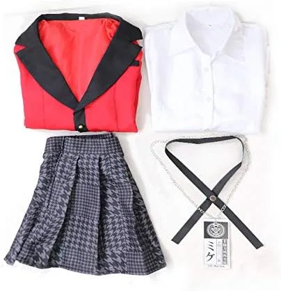 Vista 6 de Chaqueta larga con capucha para Halloween, cosplay, con orejas de conejo, color naranja, uniforme escolar de anime para mujer