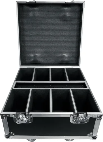 Vista 4 de Rockville Paquete Par de Baterías 6RF Negro, 8 Luces de Lavado Recargables+Estuche RGBWA+UV, DMX inalámbrico, control remoto RF, batería de 15