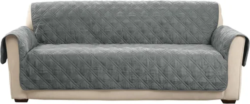 Vista 4 de SureFit - Funda para muebles reclinables de visón en gris oscuro
