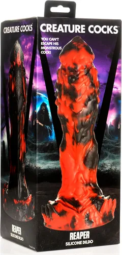 Vista 6 de CREATURE COCKS Grim Reaper Consolador de Silicona para Hombres, Mujeres y Parejas. Firme y Flexible, Base de Succión Fuerte, Consolador de Fantasía