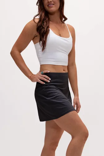 Vista 2 de DEVOPS Paquete de 2 faldas deportivas para mujer, con bolsillos, para correr, golf, entrenamiento, tenis