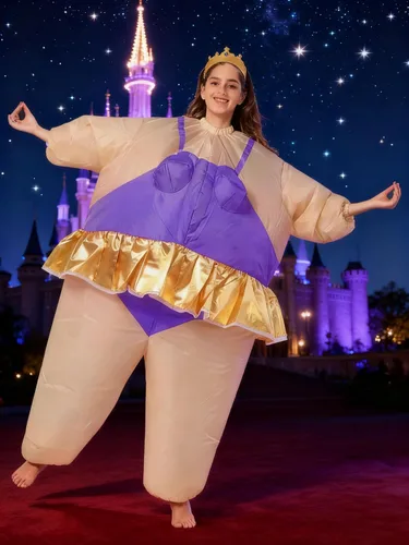 Vista 12 de Disfraz inflable de bailarina gorda para fiesta de Halloween