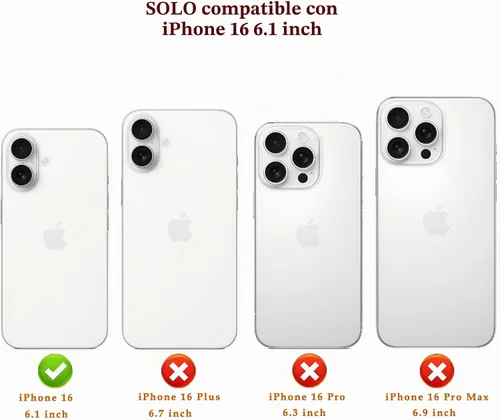 Vista 2 de DEFBSC Funda para iPhone 16 con bonito diseño ondulado, color negro