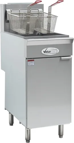 Vista 12 de Freidora de piso comercial eléctrica Value Series, freidora de acero inoxidable de 18 kg para restaurantes, 1 fase, 208V
