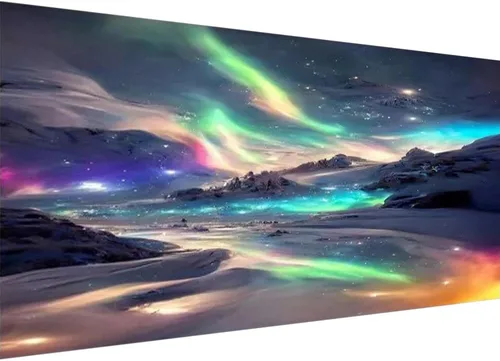 Vista 9 de Kits de pintura de diamante 5D DIY para adultos con bordado de delfín, perforación completa redonda de gran tamaño (31.5x11.8 pulgadas) Arte
