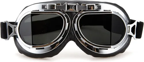 Vista 25 de CRG Sports Gafas de motocicleta estilo aviador, piloto, crucero, scooter, gafas de motocross para hombre, mujer, adulto
