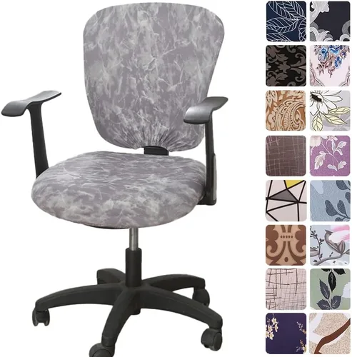Vista 20 de Melaluxe - Funda para silla de oficina de computadora, funda universal protectora y elástica, cubierta elástica para silla giratoria