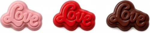 Vista 2 de Love Bite - Molde de caramelo de chocolate para el día de San Valentín 3025, 12 cavidades, 1.5 x 2 pulgadas Día de San Valentín, Boda