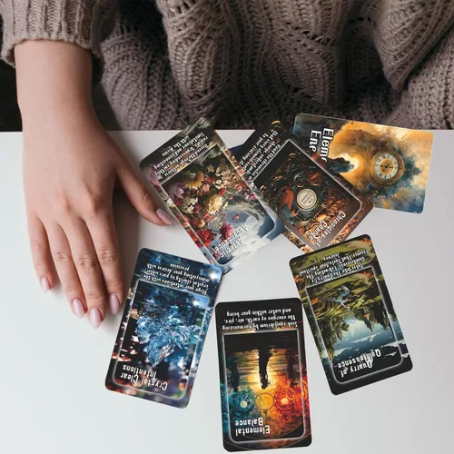 Vista 9 de Cartas de Tarot de Energías Elementales, Cartas de Oráculo y Cartas de Tarot para Principiantes, Mazo de Cartas de Oráculo, Este mazo cubre
