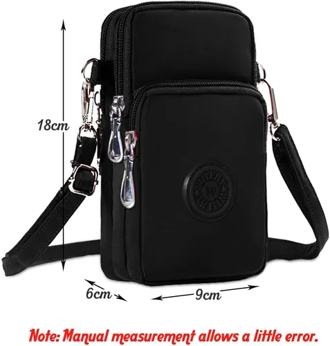 Vista 9 de WITERY Mini bolso cruzado para mujer, bolso de muñeca para teléfono celular, bolso de hombro para mujer, cartera de bolsillo múltiple para mujer