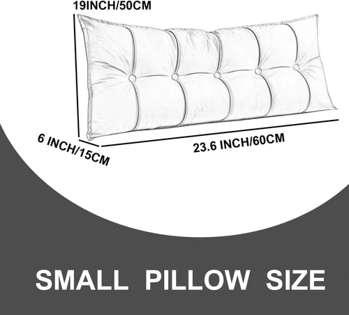 Vista 4 de Almohada grande para cabecero, cojín de cuña para reposo en cama, almohada de lectura, impermeable, para sentarse en la cama, sofá cama, respaldo