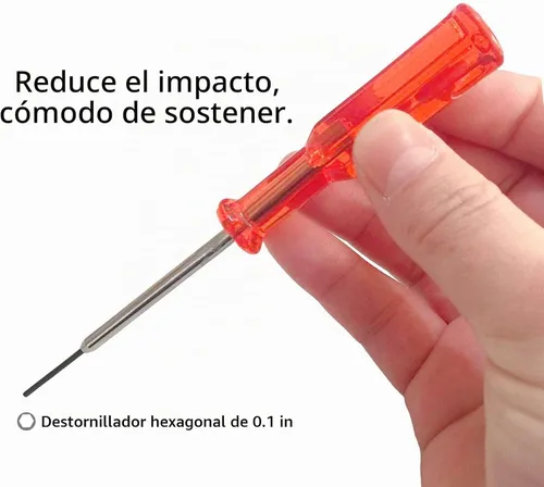 Vista 4 de Destornillador hexagonal de 0.059 in y 50 tornillos de abrazadera de aguja compatibles con máquina de coser industrial Overlock Juki Yamato Pegasus