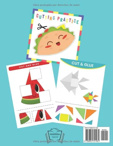 Vista 2 de Cortar y Pegar Libro para niños Descubre el mundo a través del arte de recortar y pegar para niños de 3 a 6 años! (Spanish Edition)