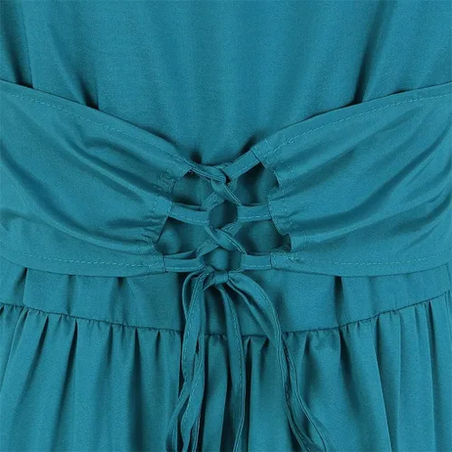 Vista 5 de Disfraz renacentista para mujer, conjunto de vestido irlandés medieval de talle alto y blusa bohemia gótica.