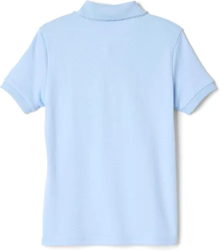 Vista 2 de French Toast Girls' Short Sleeve Picot Collar Polo School Uniform Shirt (Standard and Plus)