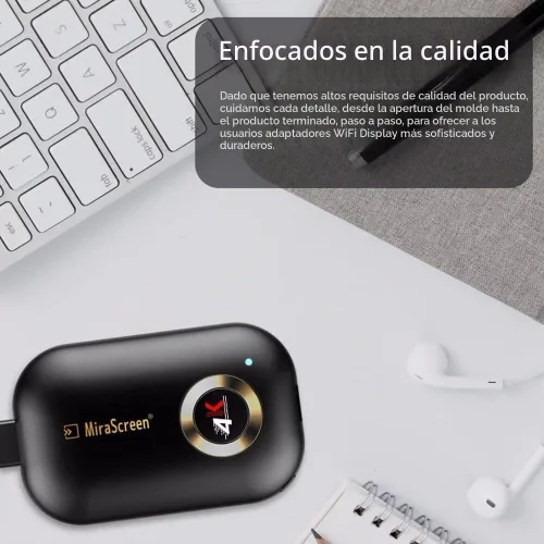Vista 5 de SmartSee Receptor de pantalla inalámbrico HD 5G WiFi 4K 1080P Adaptador de espejo fundido para iPhone Mac iOS Android a TV proyector compatible