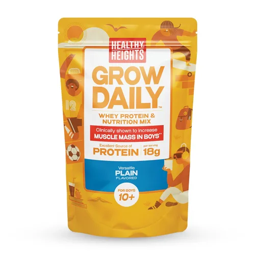 Vista 11 de Healthy Heights Grow Daily Kids - Mezcla de bebida proteica (chocolate) - Batido alto en proteínas para niños de 10 años, 21.6 onzas