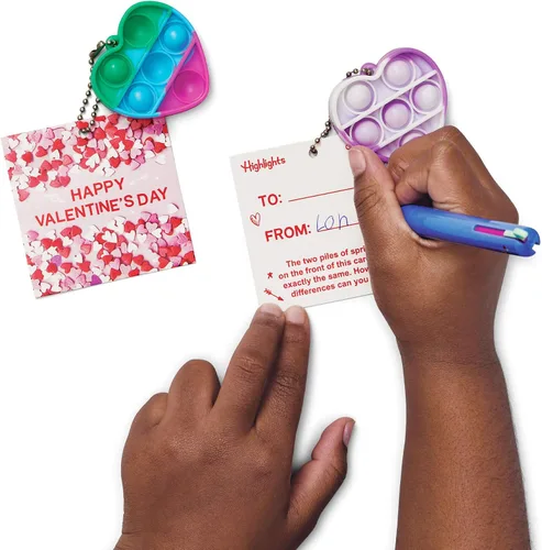 Vista 7 de Highlights for Children Pop-It Tarjetas de San Valentín para intercambio de aula para niños, paquete de 24 tarjetas de rompecabezas para el día