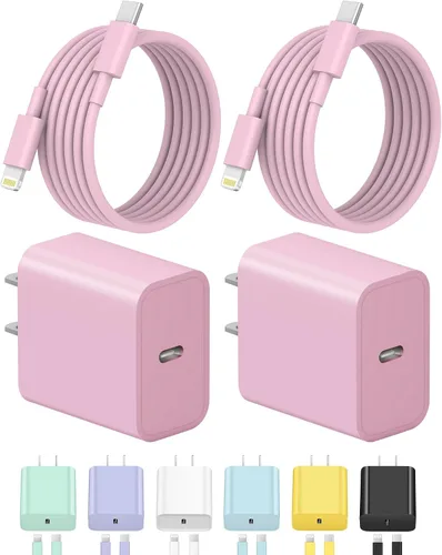 Vista 14 de Cargador para iPhone de carga rápida USB C, cargador tipo C, carga iPad con cable de carga C de 6 pies, compatible con iPhone14/14 Pro Negro