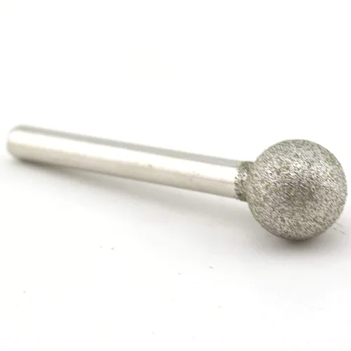 Vista 10 de ILOVETOOL Broca de molienda esférica de 0.394 in vástago redondo de diamante de 0.236 in para herramienta Dremel