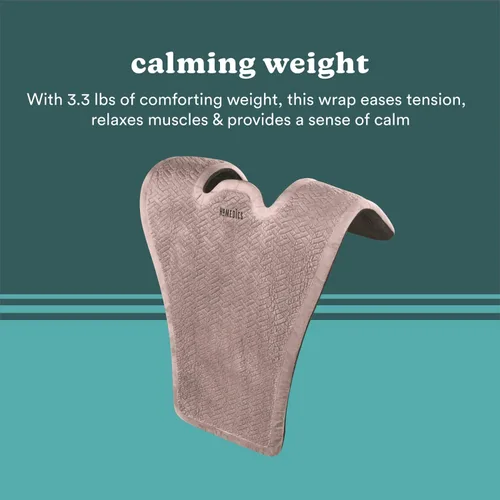Vista 7 de Homedics Envoltura Masajeadora de Hombro con Calor y Vibración, Comfort Pro Elite, Tela Suave, Alivio de la Tensión, 2 Velocidades y Estilos, Largo