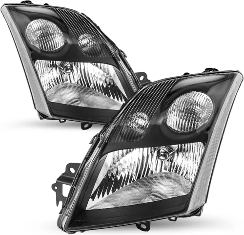 Vista 7 de SOCKIR Conjunto de faros delanteros compatible con bombillas Nissan Sentra 2007-2009 incluidas, faro negro para el lado del pasajero y del conductor