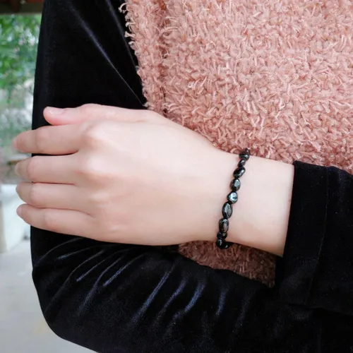 Vista 4 de Adabele 1pc Natural Stretch Gemstone Bracelet 5mm-8mm Free Form Bead 7 Inch 7.5 Inch Healing Crystal Engergy Quartz Chakra Jewelry Women Birthday