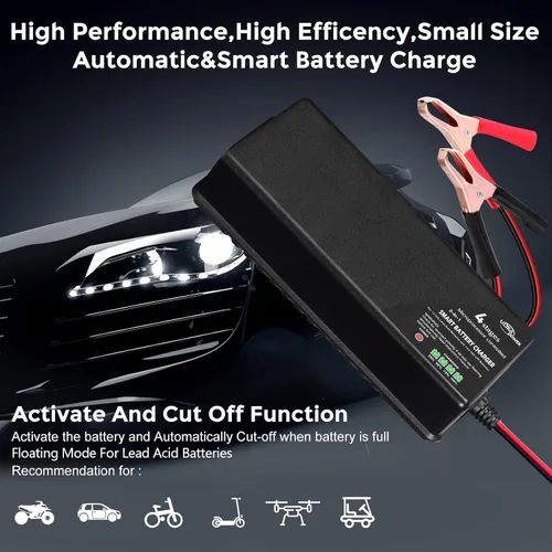 Vista 6 de ULTRAPOWER - Cargador de batería LiFePO4 de 14.6 V 10 A, cargador de batería inteligente para baterías LFP de 12 V y batería de plomo ácido