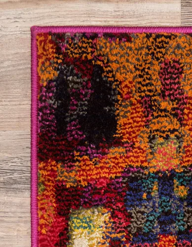Vista 8 de Unique Loom Jardin Collection - Alfombra moderna, vibrante, abstracta y colorida (rectangular de 2 x 3 pies, multi/azul)