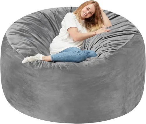 Vista 28 de Homguava - Sillón puff de 3 pies Sillón estilo puff grande de 3 pulgadas con relleno de espuma viscoelástica, sofá suave con funda de terciopelo