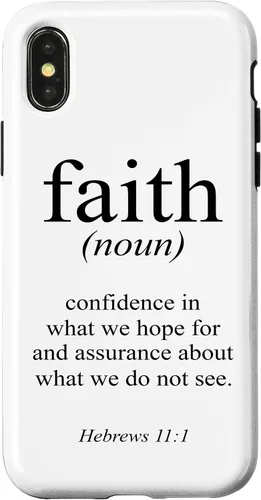 Vista 5 de Religious Jesus Christian Faith Definition Hebrews 11:1 Case for iPhone 17