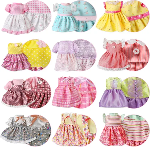 Vista 5 de Alive - Ropa y accesorios para muñecas de bebé, 12 juegos de ropa de muñeca para muñecas de 12, 13, 14, 15, 16 pulgadas, ropa de muñeca de bebé
