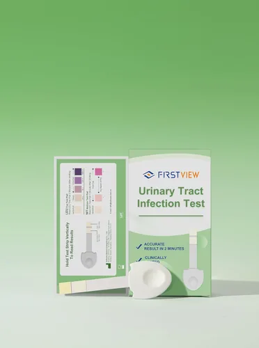 Vista 5 de Tiras reactivas de infección urinaria para mujeres, hombres y niños para infecciones urinarias y vejigas, detectan leucocitos y nitritos, resultados