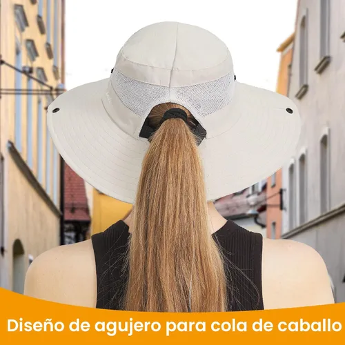 Vista 3 de PFFY Sun Beach Hats for Women Men UV Protection Wide Brim Foldable Fishing Sun Bucket Hat Outdoor Essentials