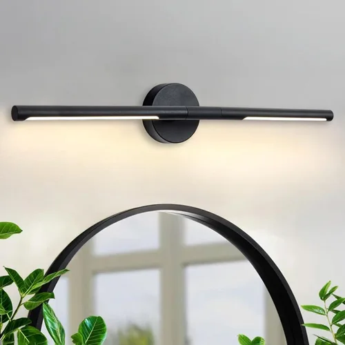 Vista 10 de Lámparas doradas para baño sobre espejo de 24 pulgadas, 18W 360° Giratorias Regulables 4000K Lámpara de Tocador LED de Latón, Luces de Tocador