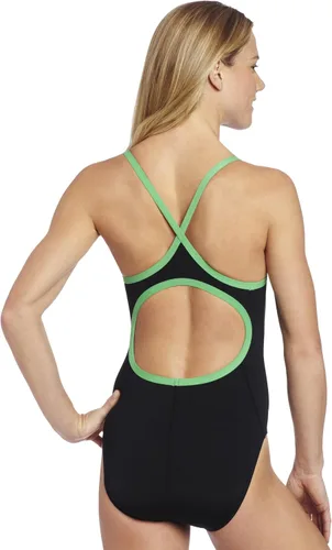Vista 2 de Traje de baño deportivo femenino Alliance Splice Diamondfit DPSP7Y de TYR, tela Durafast One