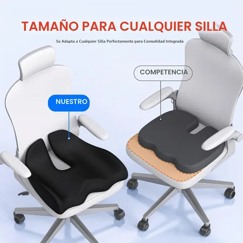 Vista 2 de Benazcap - Cojín de espuma viscoelástica para asiento que alivia el dolor de ciática y coxis