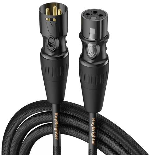 Vista 10 de XLR Cables de 3.3 pies, cable de micrófono profesional sin ruido, conectores dorados Rean-Neutrik, cable de micrófono equilibrado, 99.99% OFC, cable