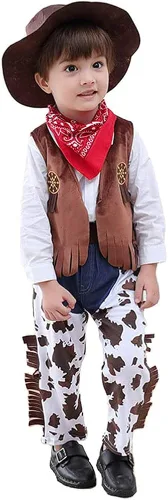 Vista 2 de LMYOVE Conjunto de disfraz de vaquero para bebé