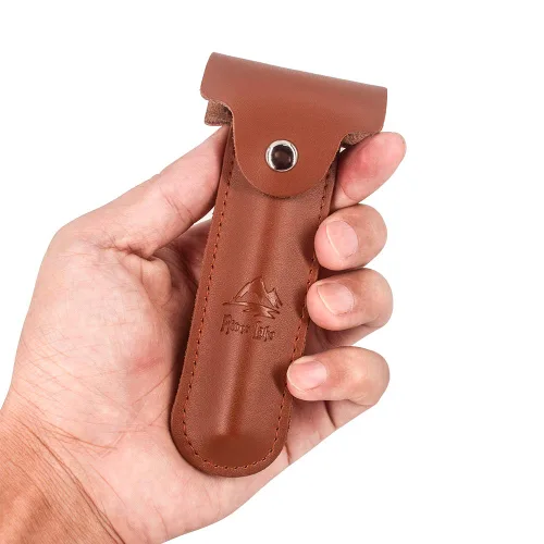 Vista 8 de River Lake RZ700 - Maquinilla de afeitar de seguridad clásica ajustable con mango largo (Razor con funda protectora y soporte)